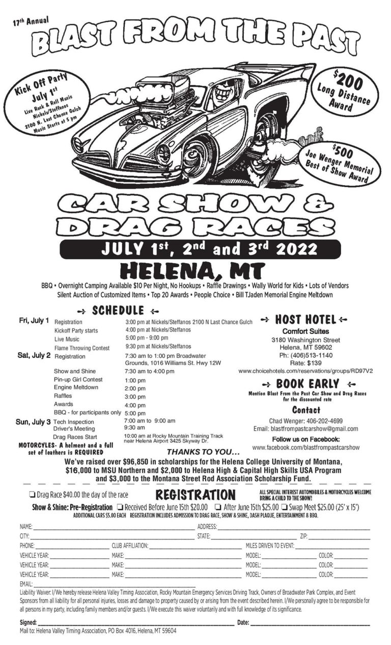 18th Annual Blast from the Past Car Show & Drag Races Visit Helena