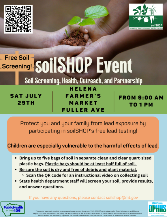 Event (Free soil screening for lead) Visit Helena, Montana